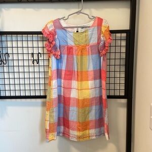 NWOT | H&M girls plaid tassel sleeve dress — size 7-8 years‎